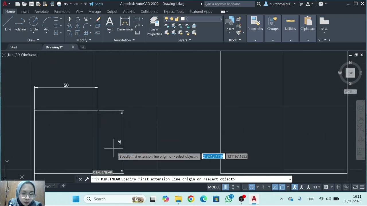 Tutorial  menggunakan Tools Modify di utocad thun 2022