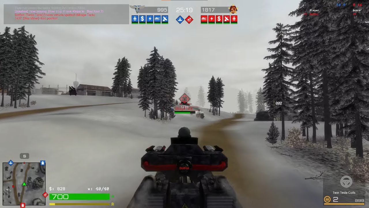 Red Alert 2: Apocalypse Rising - Soviet Tesla Trooper/Tesla Tank Gameplay #2