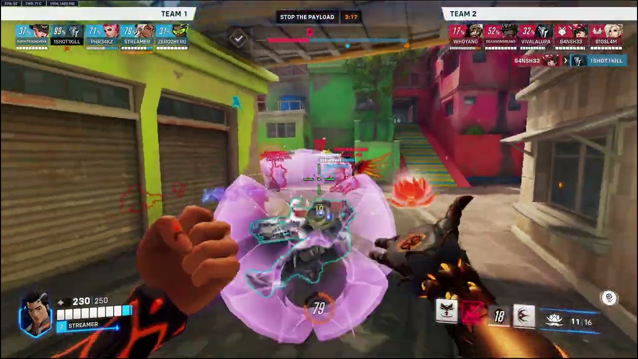 overwatch - rare lifeweaver dps clip against valk mercy.