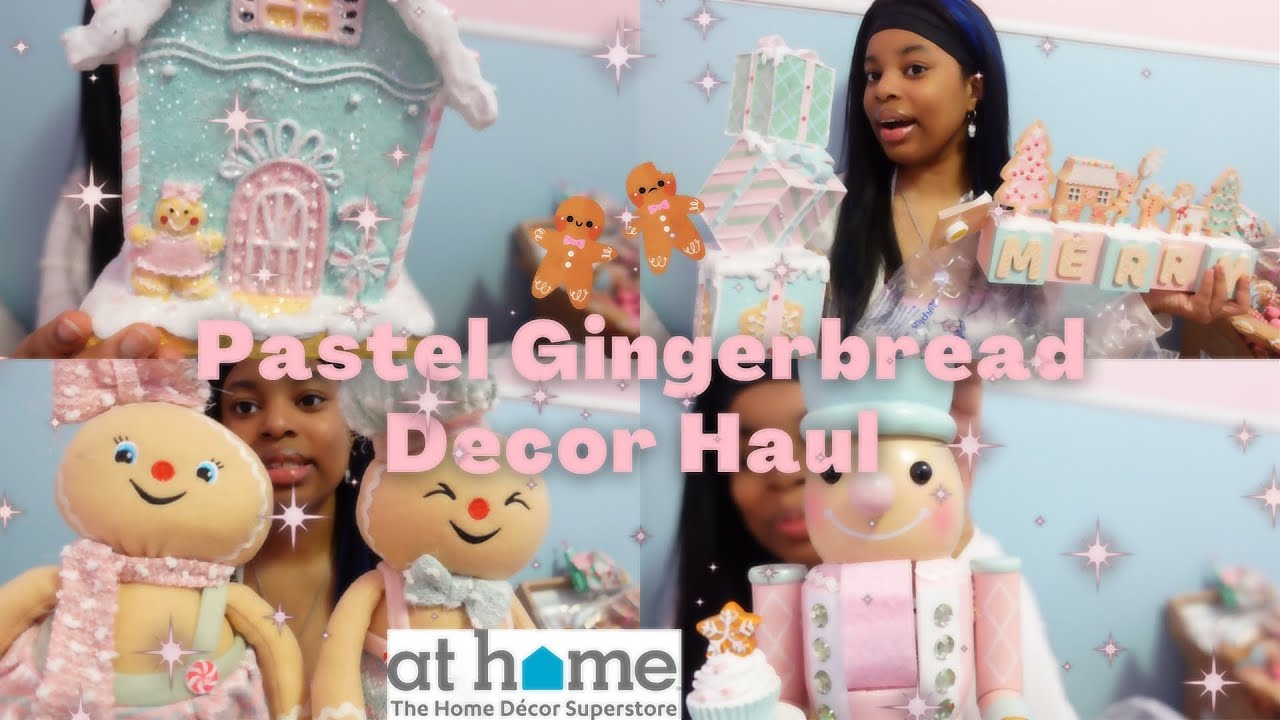 Pastel Gingerbread Christmas Decor(At Home Store)
