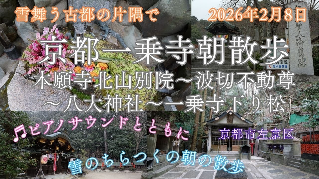 【風景と自然】波切不動尊 八大神社2026年2月8日　Morning Walking with a light falling around Ichijoji