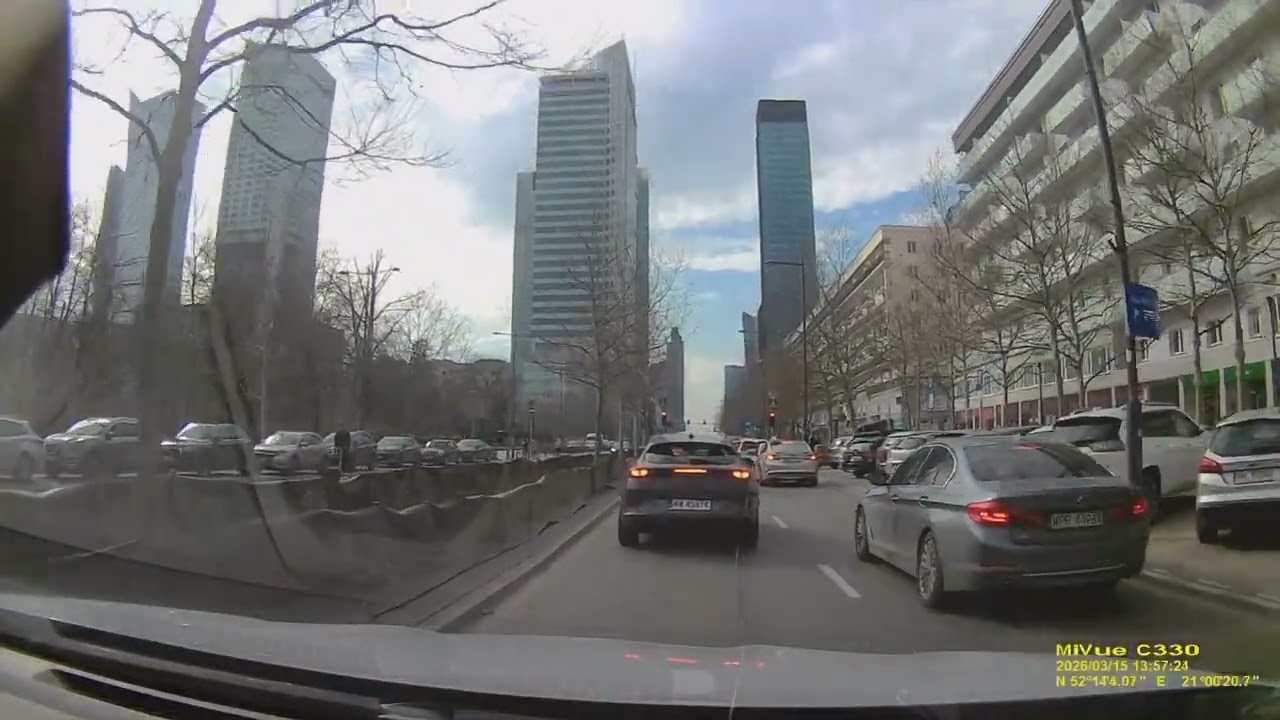 Driving in Warsaw in Poland - 2026 / Jazda po Warszawie w Polsce - 2026