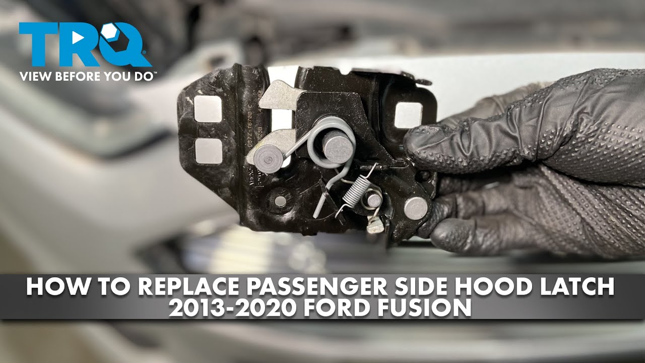 Как заменить защелку капота со стороны пассажира на Ford Fusion 2013-2020