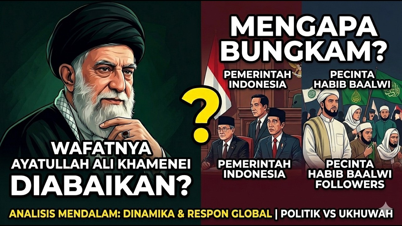 Respons sunyi pemerintah, habaib, dan kibin atas gugurnya Ayatollah Ali Khamenei Aftasi Husaini