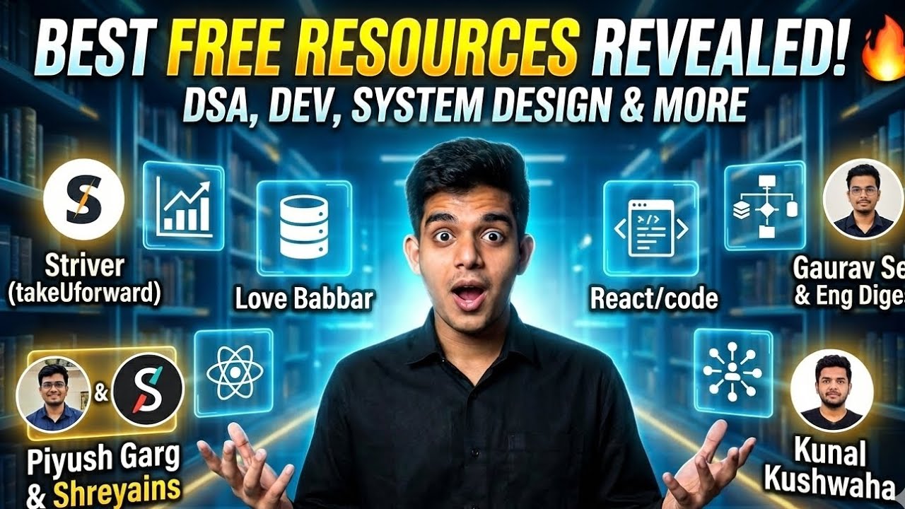 The Only Roadmap You Need for Placements 2026 🚀 DSA, Dev, System Design, DBMS, CN 😎 Free.