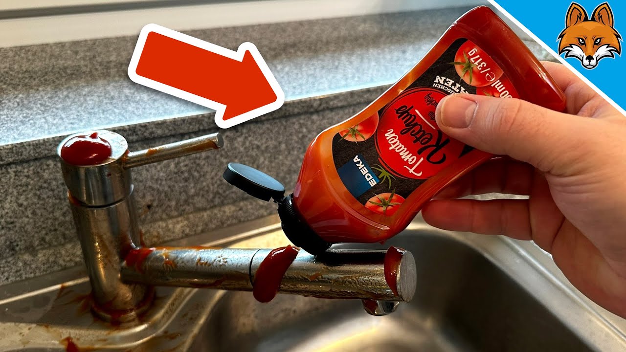 Натрите кетчупом кран и ПОСМОТРИТЕ, ЧТО ПРОИЗОЙДЕТ💥(Потрясающе)🤯