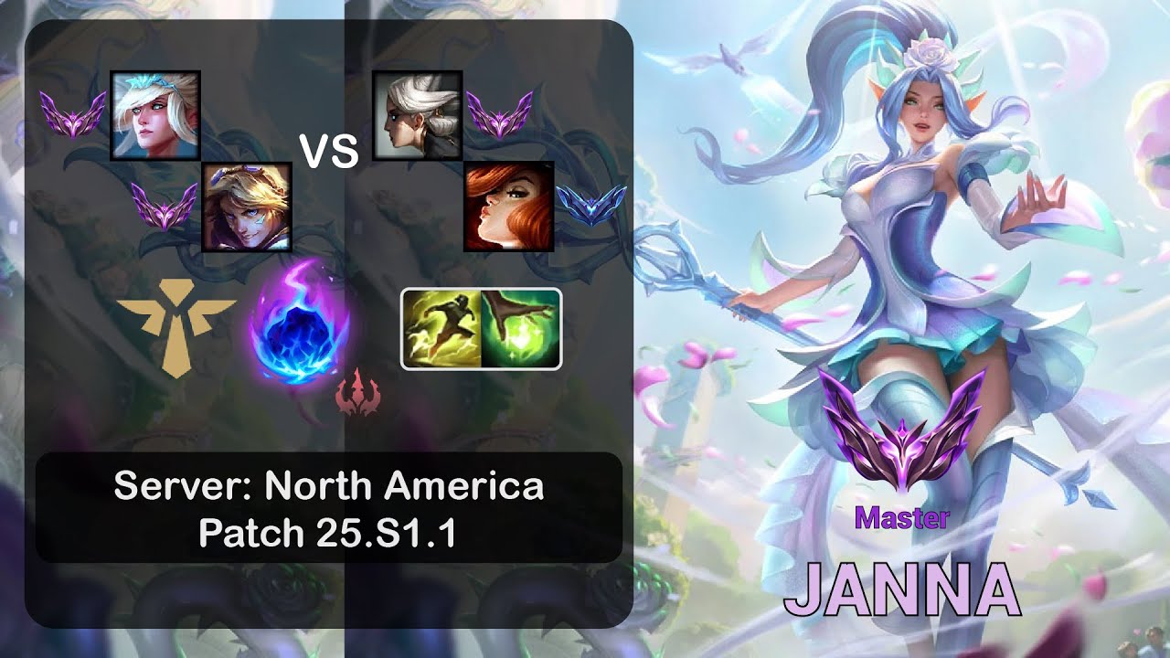 Janna Support + Ezreal vs Camille + Miss Fortune - NA Master - Patch 25.S1.1