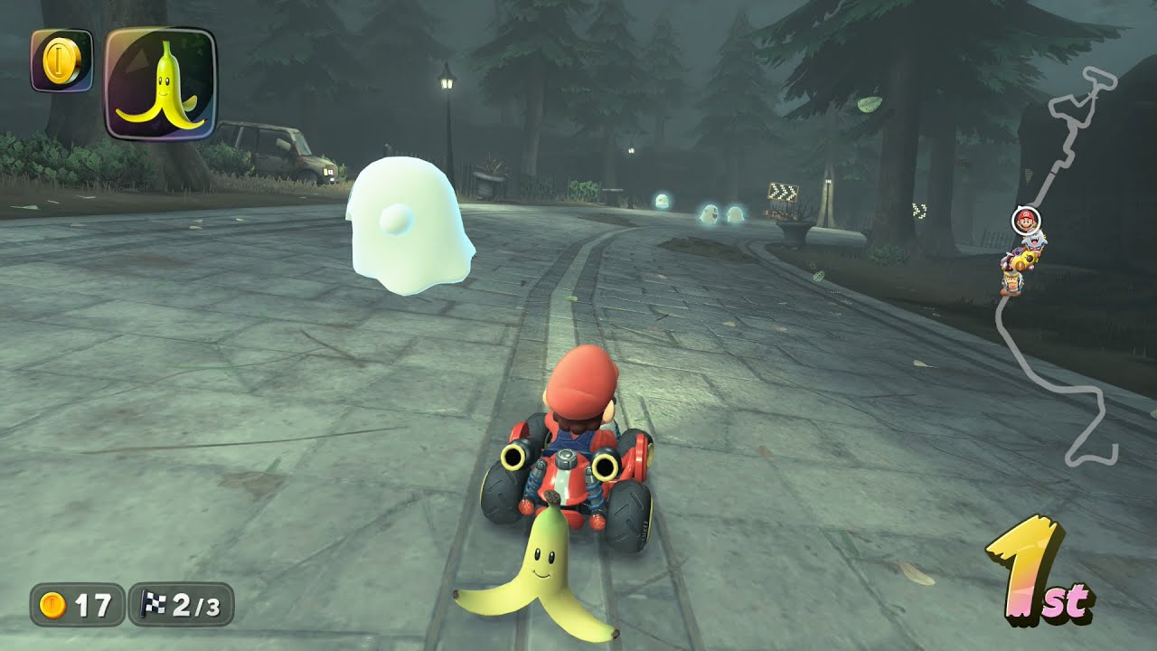 Mario Kart World Grand Prix Leaf Cup (50cc) With Mario (Standard Kart)