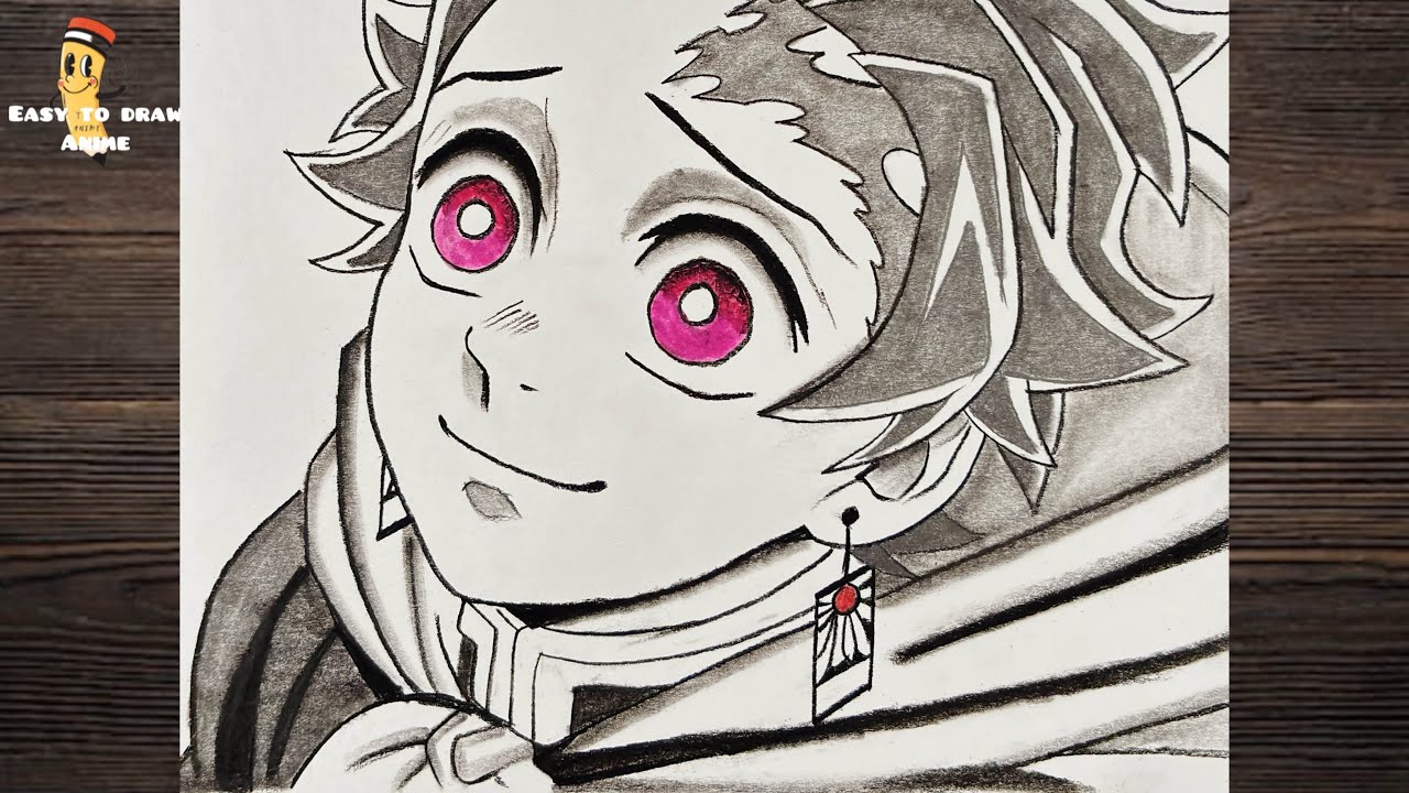How to draw Tanjiro Kamado || Demon slayer drawing step-by-step || Pencil sketch art 