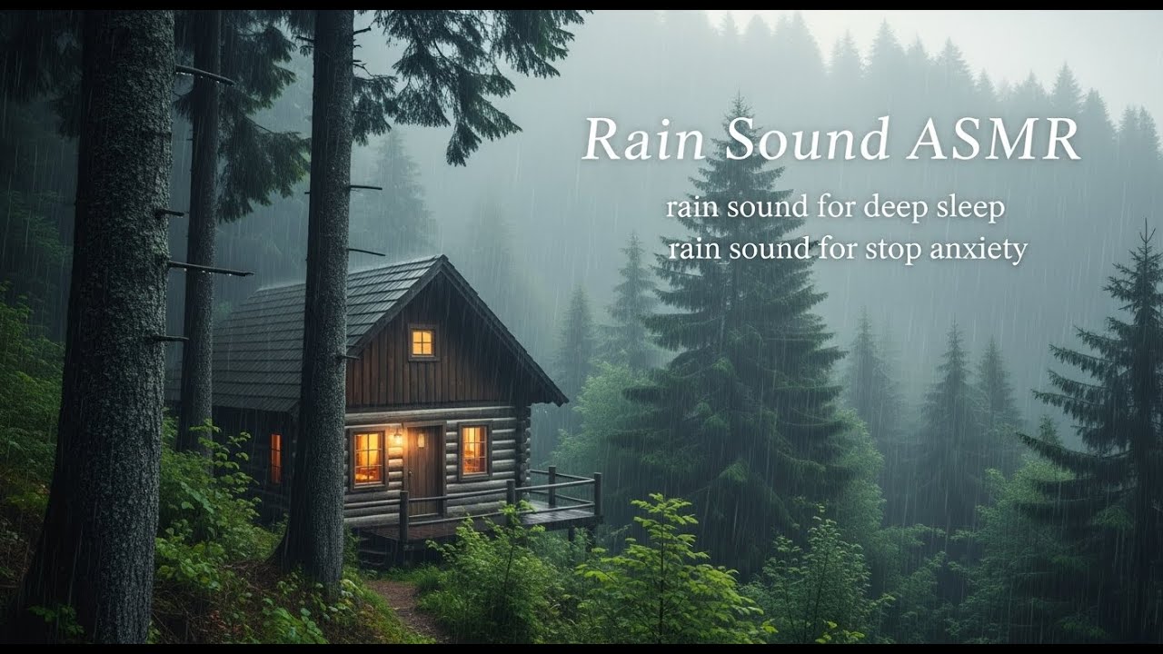 Steady Night Rain and Thunder for Deep Sleep and Stress Reduction | For Anxiety Relief