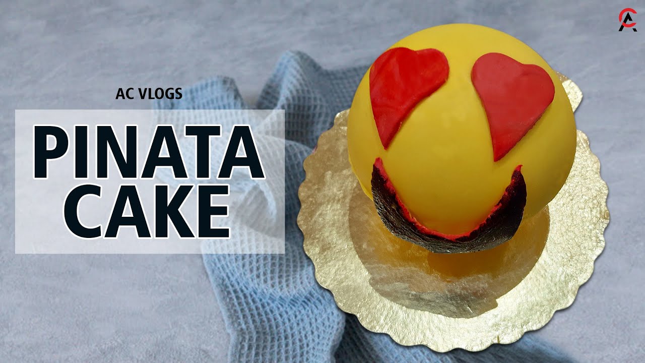 Perfect Pinata Cake | How to make sphere pinata cake at home | AC Vlogs & Recipes:-)