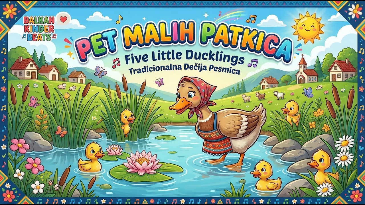 Pet Malih Patkica | Five Little Ducks in Bosnian | Balkan Kinder Beats
