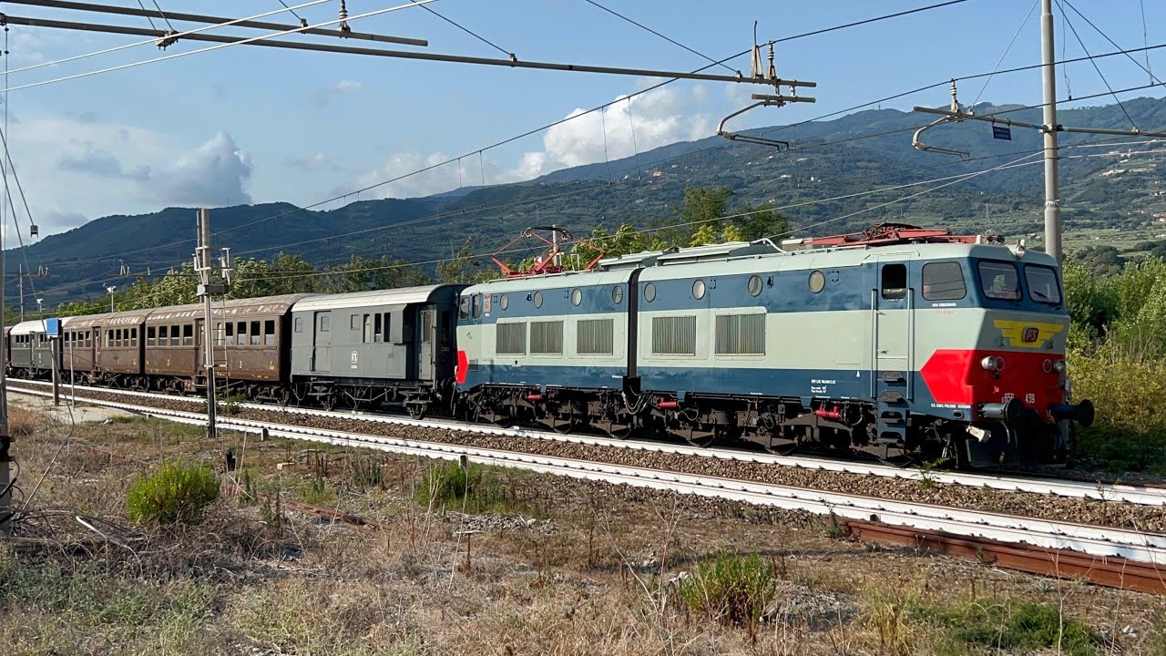 TRENO STORICO DEGLI DEI della FONDAZIONE FS RIPRESO tra LAMEZIA TERME CENTRALE e GIZZERIA LIDO