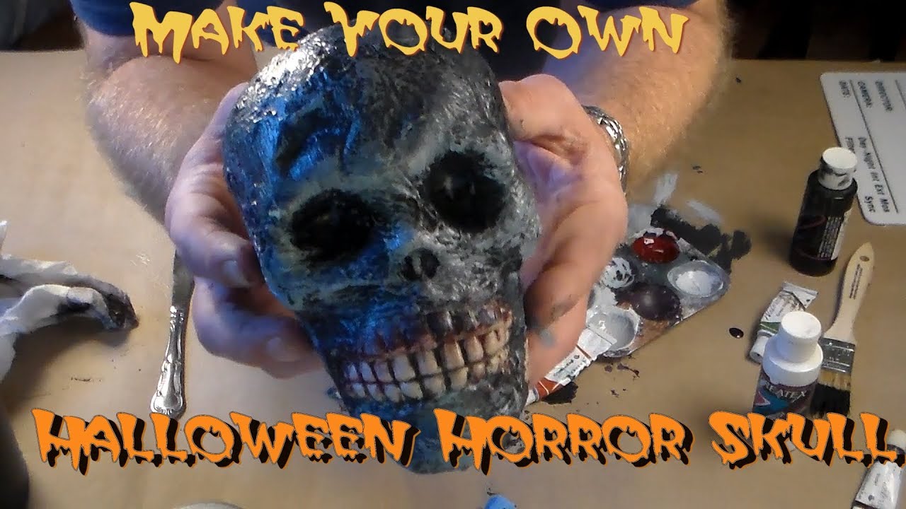 Make a Horror Skull Prop from a $1 skull using latex corpsing!