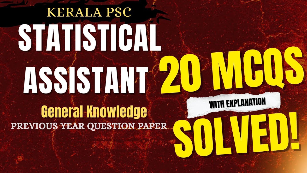 Previous questions discussion l General Knowledge #statisticalassistant #statisticalinvestigator