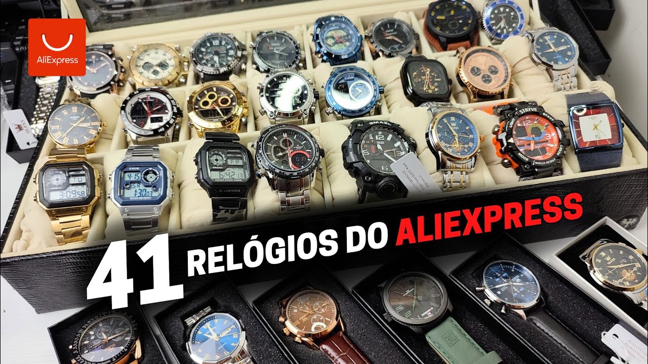 41 RELÓGIOS QUE COMPREI NO ALIEXPRESS - SÃO BONS? ✔ 2024 ATUALIZADO