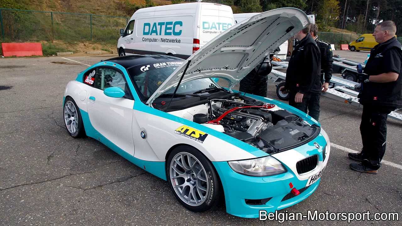 BMW E86 Z4 GT4 extreme M-power sound at Circuit Zolder