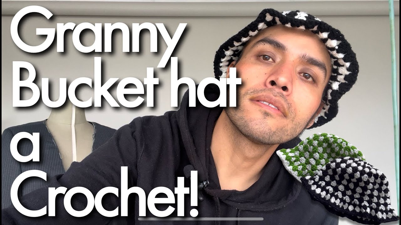 GORRO BUCKET HAT con puntada GRANNY o DE LA ABUELA! en español! TUTORIAL de CROCHET super facil!