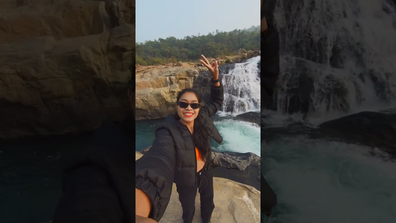 New waterfall 😍🖤 #waterfall #hidden #ranchi #shorts
