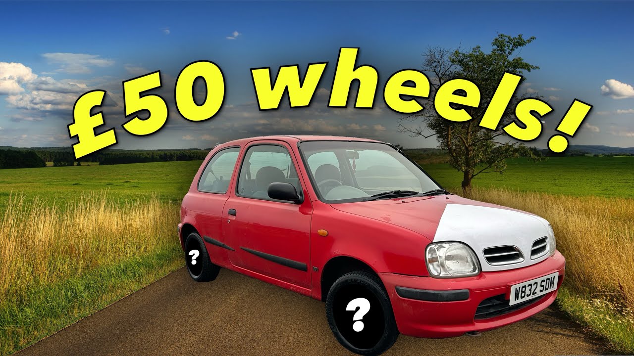 I BOUGHT new wheels for my £500 Nissan micra!!!