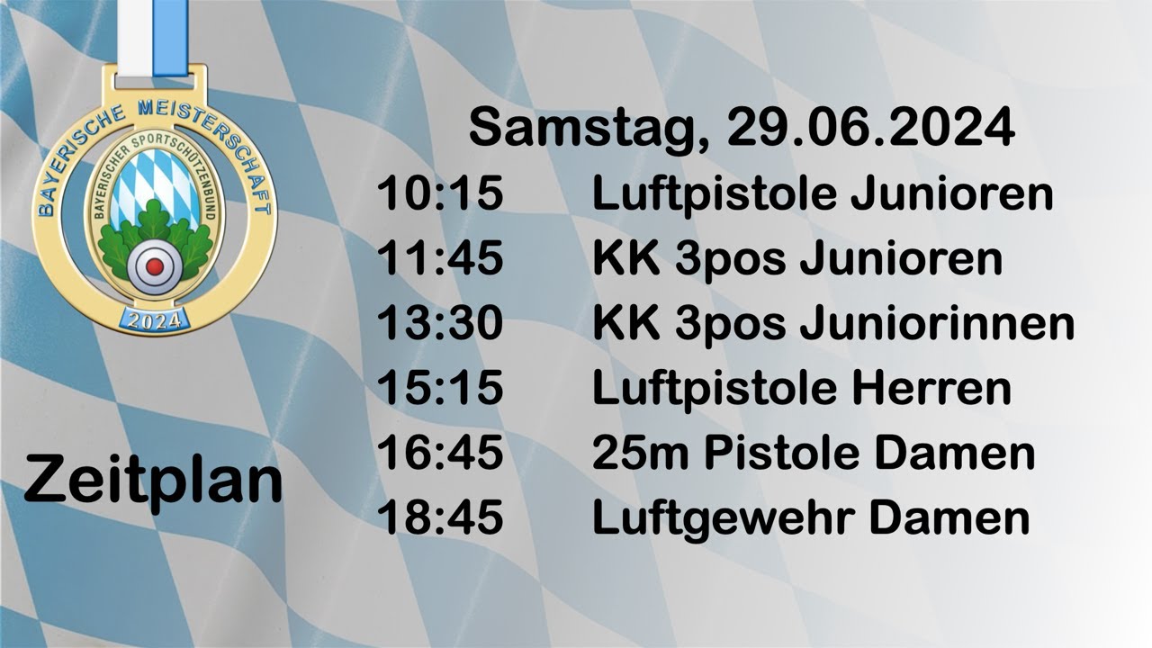 Bayerische Meisterschaften Sportschießen, Sa. 29.6.2024, Finals
