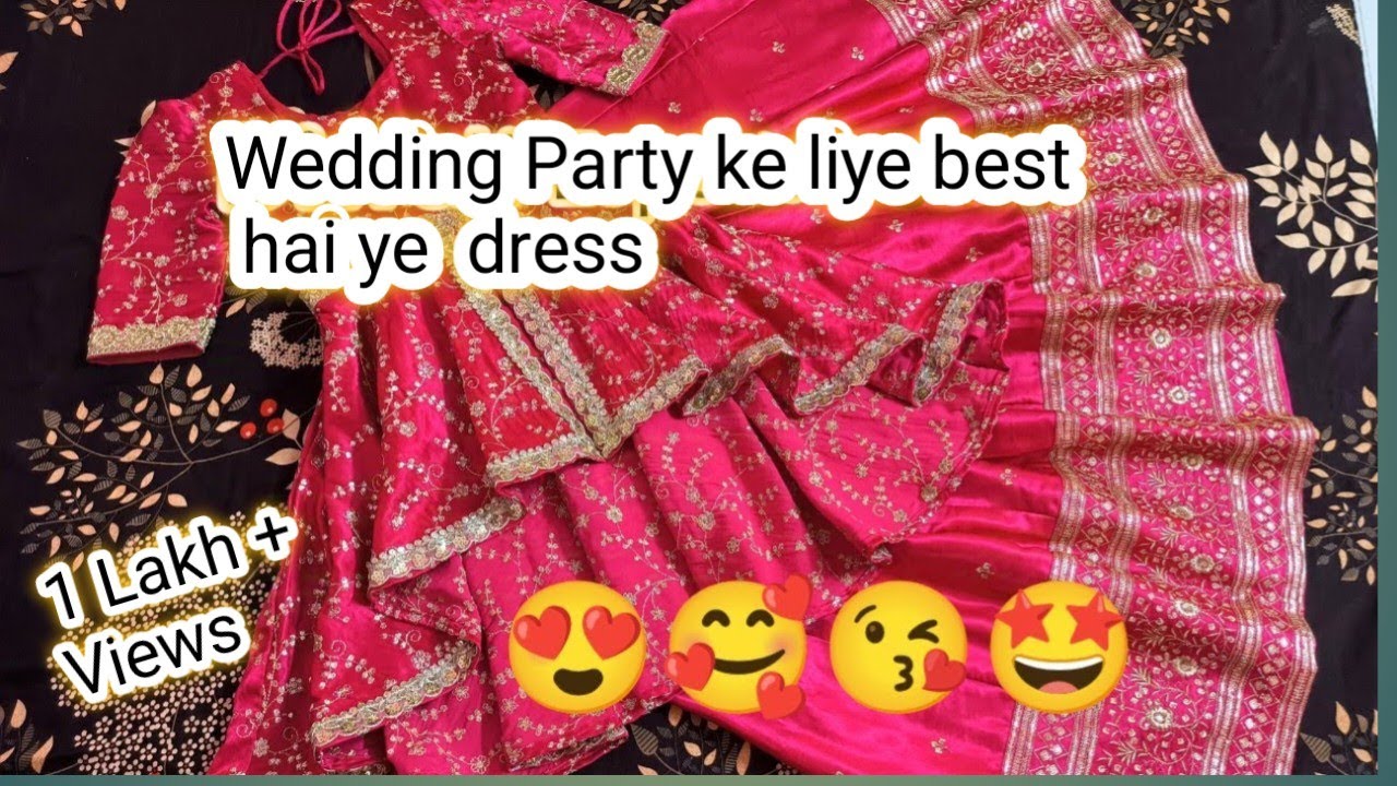 😍 YouTube Chod dungi agar video achi nahi lagi Peplum Frock with lehnga High & low Cutting Stitching