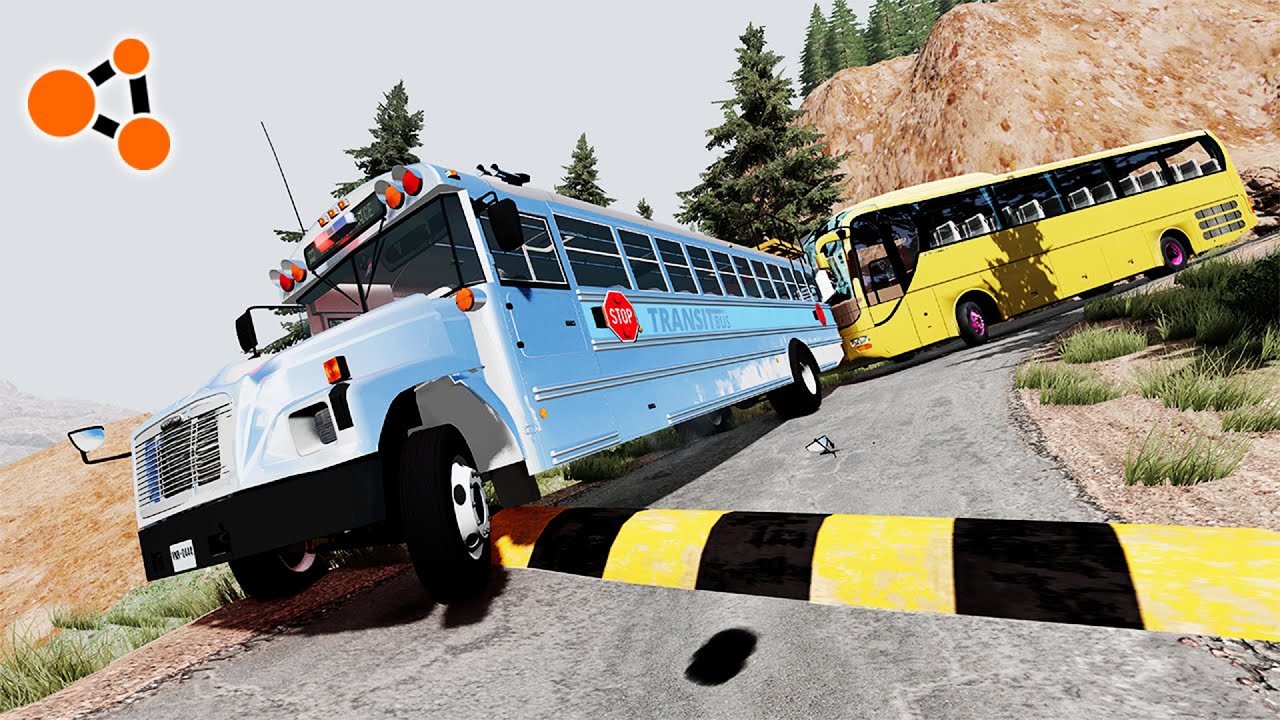 Buses vs Speed Bumps BeamNG.drive | Beamng Crashes TV