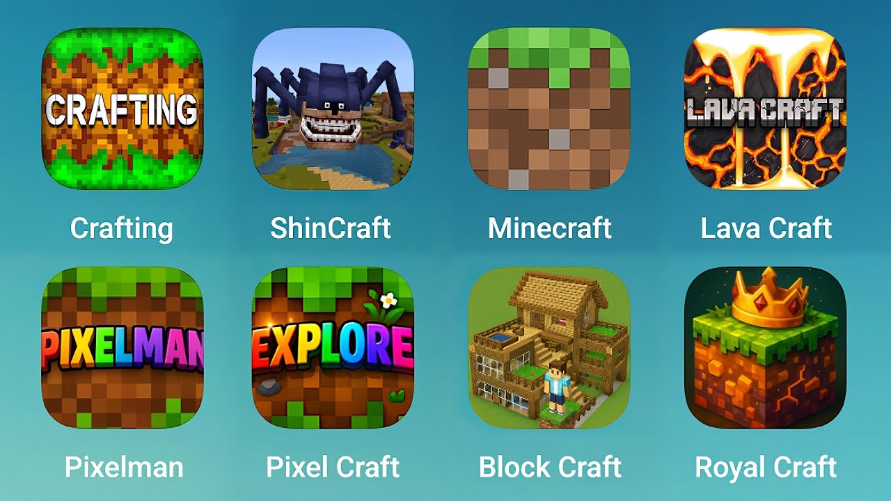 Crafting and Building, ShinCraft, Minecraft, Lava Craft, Pixelman, Pixel Craft, Block Craft