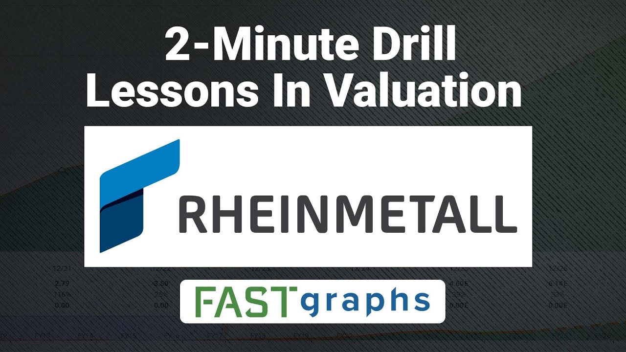 Lessons In Valuation:  2 Minute Drill - Rheinmetall AG (RNMBY) | FAST Graphs