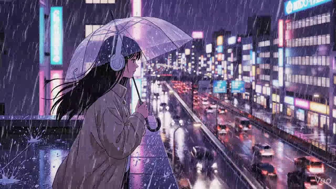 Neon City Rain 🌧️ Lofi Beats for Relaxing Nights