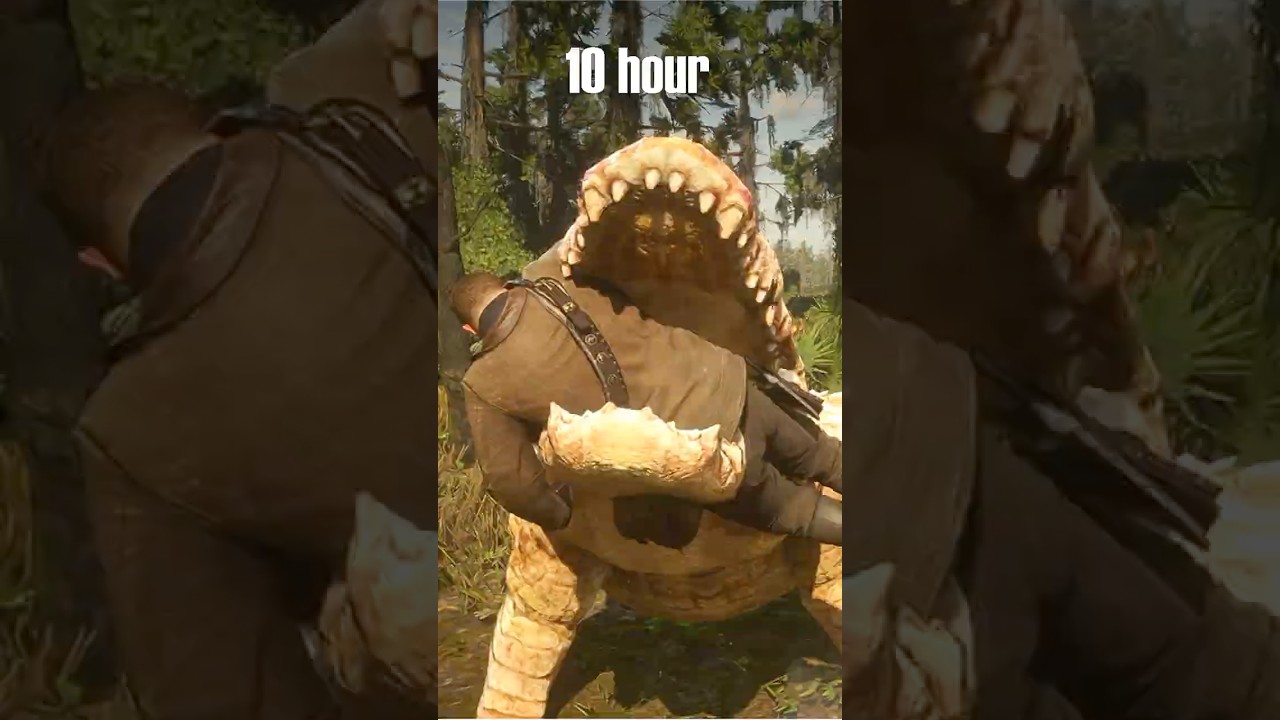 Bull Gator Hunt 10 hours vs 1000+ hours Gameplay RDR2
