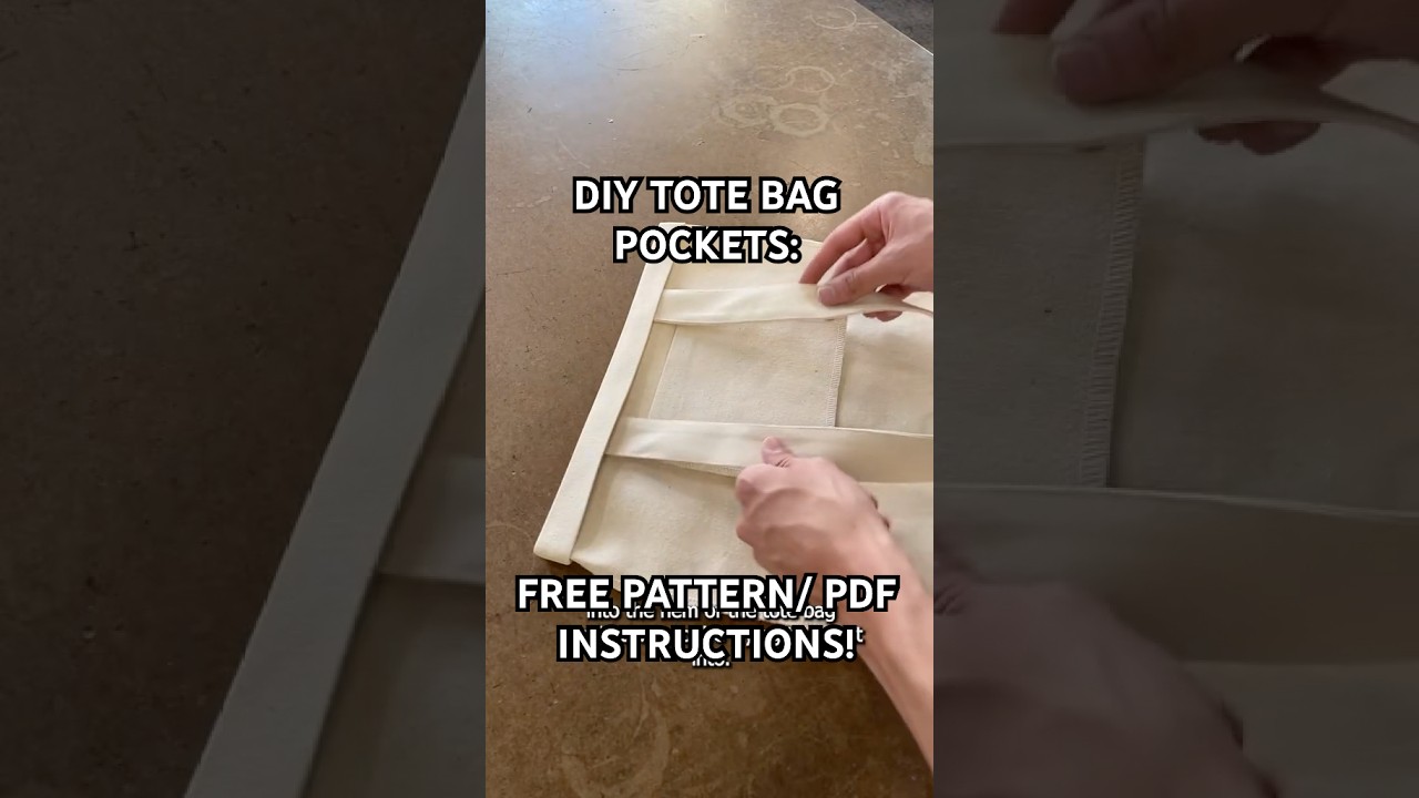 How to Add Pocket Bags to Your Totes #sewingtutorial #sewingpattern #diytotebag  #fashion
