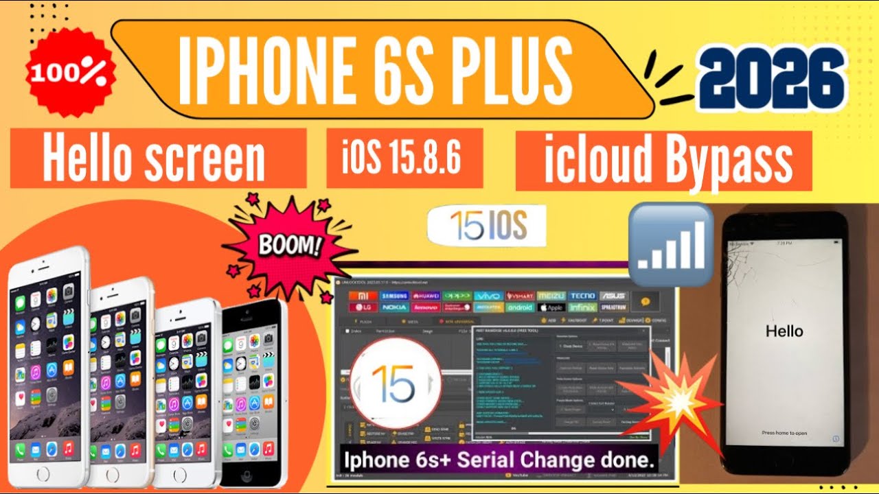 iphone 6S Plus🔥hello bypass with signal unlock tool ( New Method ) 2026 🔥