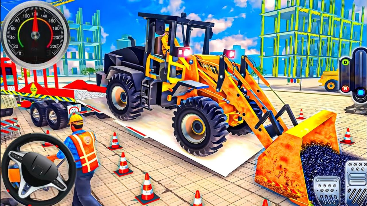 JCB Road Builder Construction 3D - Excavator Loading Simulator - Android GamePlay