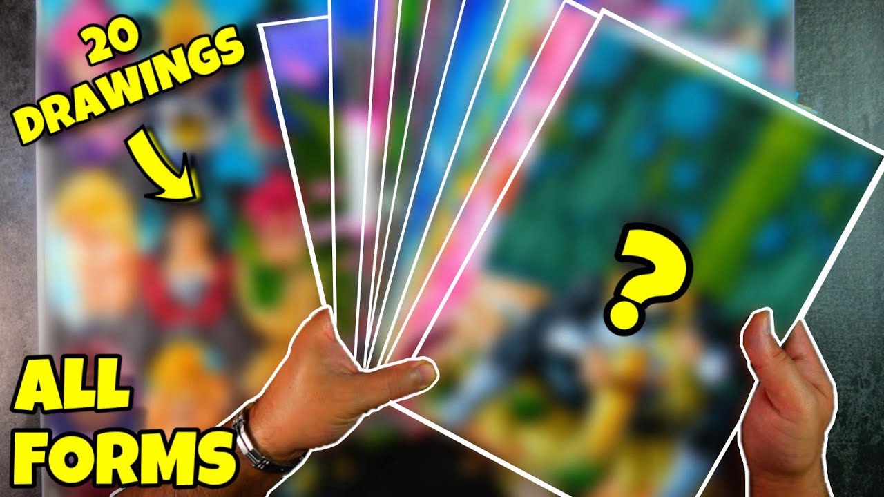 Drawing ALL Super Saiyan Forms | 20 Drawings !! | Commission #112-132