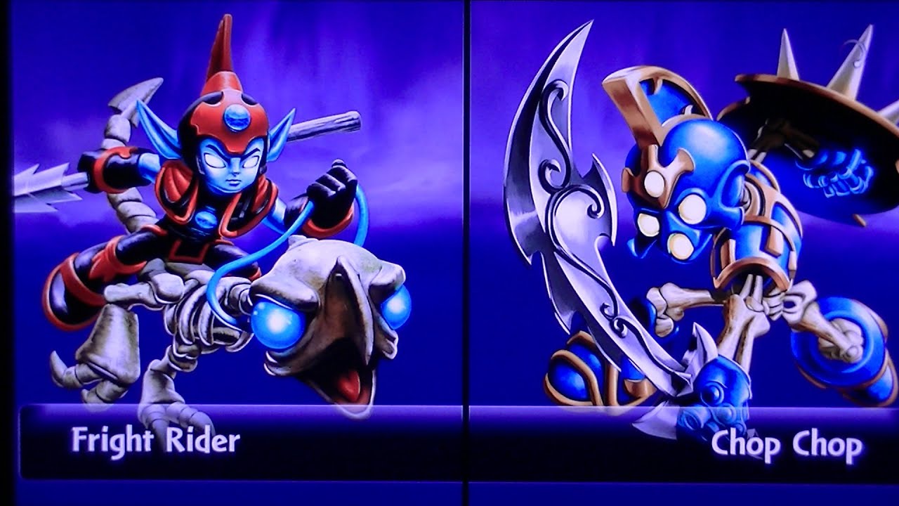 SKYLANDERS GIANTS FRIGHT RIDER VS CHOP CHOP