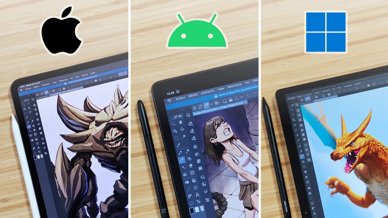 Clip Studio Paint works BAD but where is it worse? iPad VS Android Vs Windows