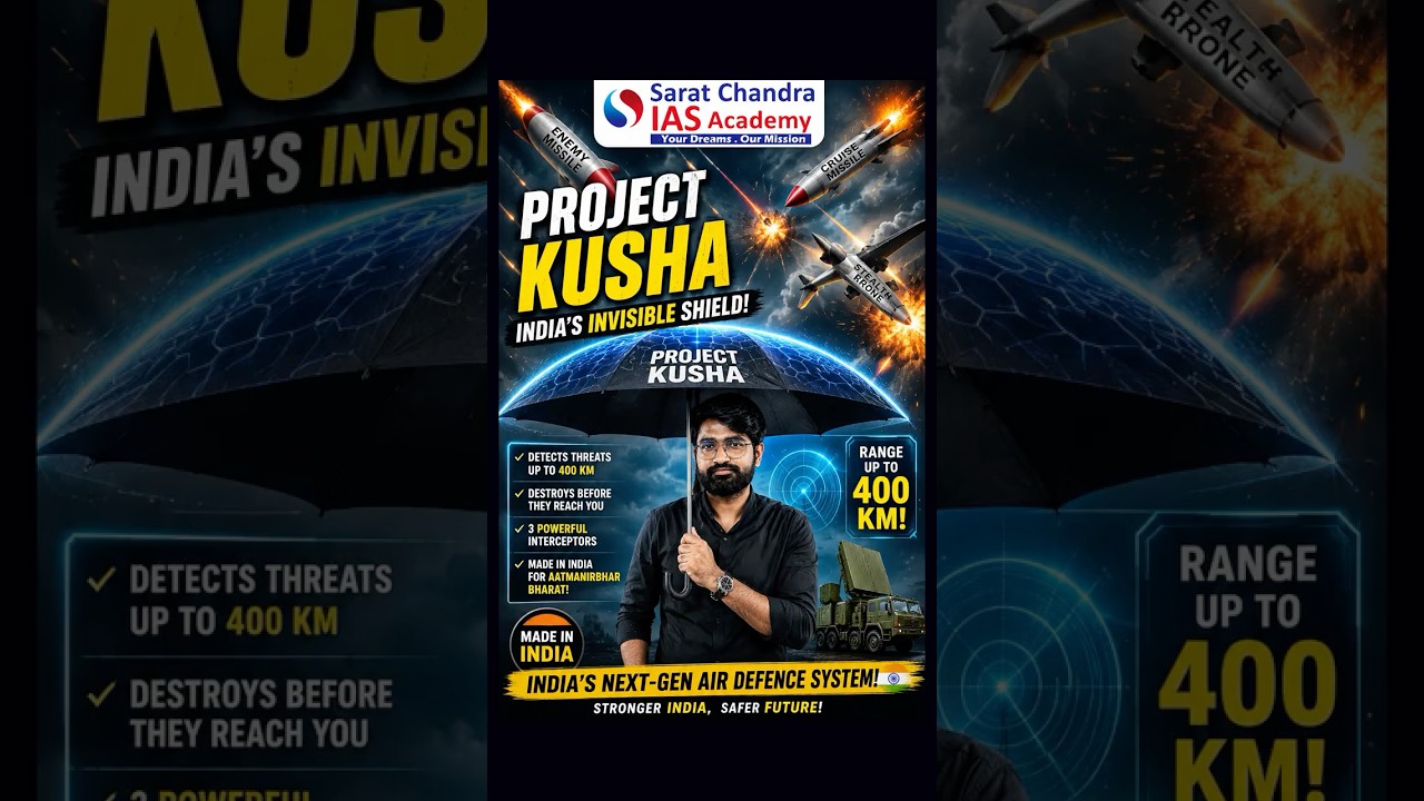 DRDO's Project Kusha (LR-SAM): India's Ultimate Air Defense Shield Explained | Sarat Chandra IAS
