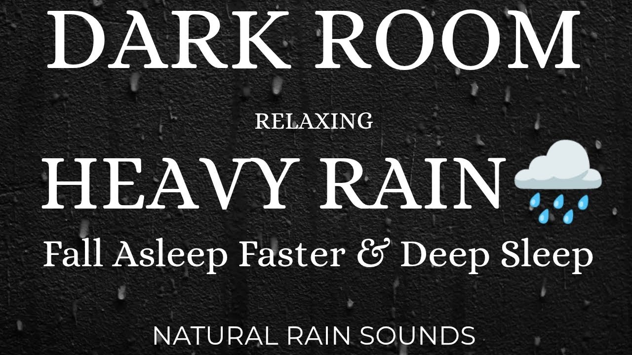  3 Hours Heavy Rain Sounds — Fall Asleep Fast 😴 | Black Screen Deep Sleep