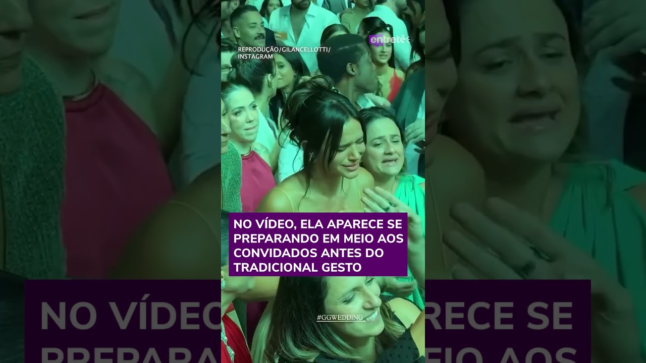 Bruna Marquezine viraliza ao disputar buqu&ecirc; em casamento de Giovanna Lancellotti