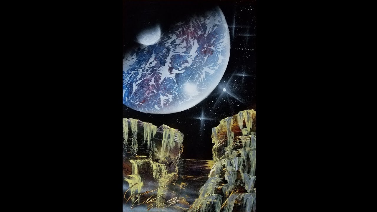 Yellow Falls SPRAY PAINT ART TUTORIAL