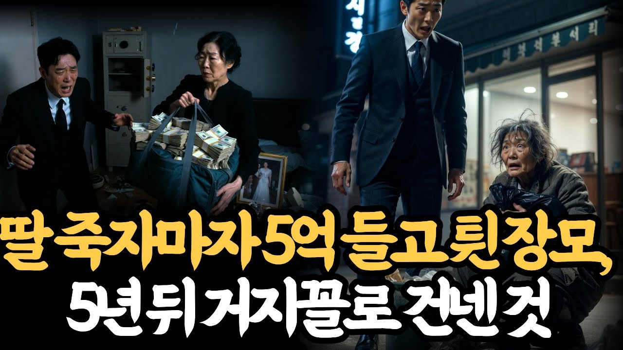 딸 죽자마자 5억 들고 튄 장모, 5년 뒤 거지꼴로 건넨 것 #드라마