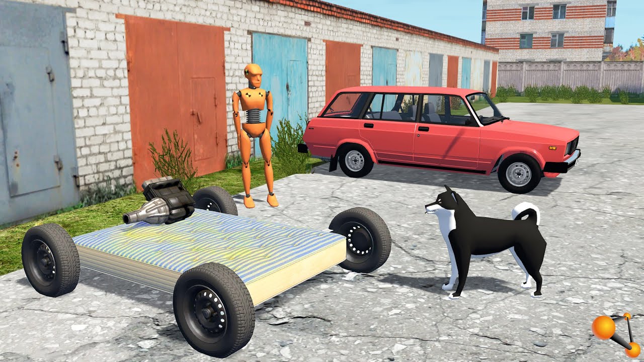 МАШИНА МЕЧТЫ! БОМЖ СОБРАЛ ТРАНСПОРТ СВОИМИ РУКАМИ | BeamNG.drive