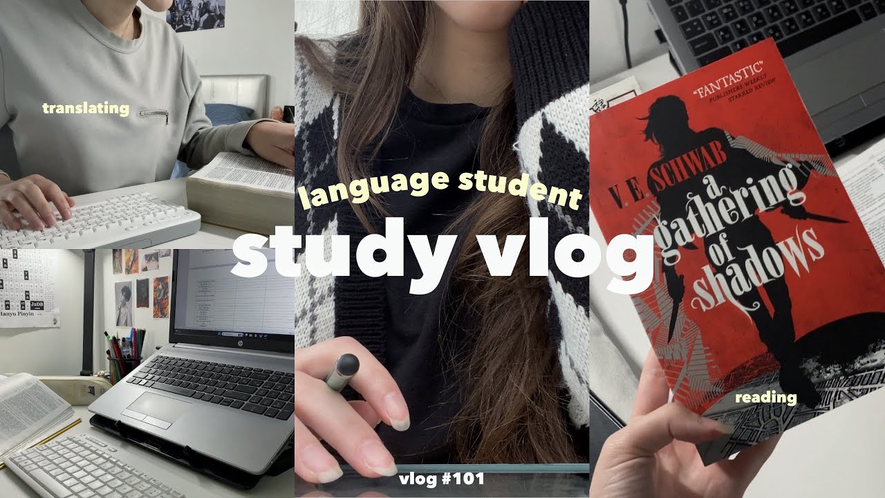 language student study vlog 💌₊˚⊹ lots of translating, productive days, going to class, reading etc.