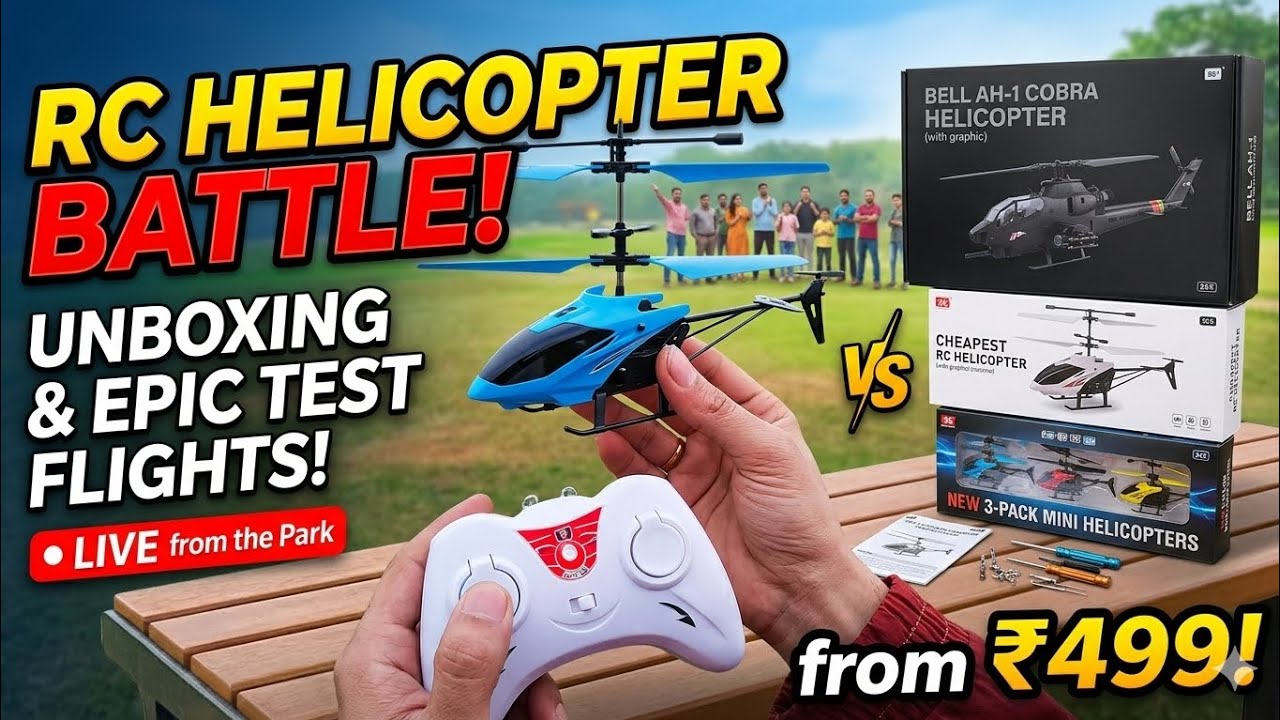 RC Helicopter Battle! 🚁 Cheapest vs Cobra | Unboxing & Epic Test Flight