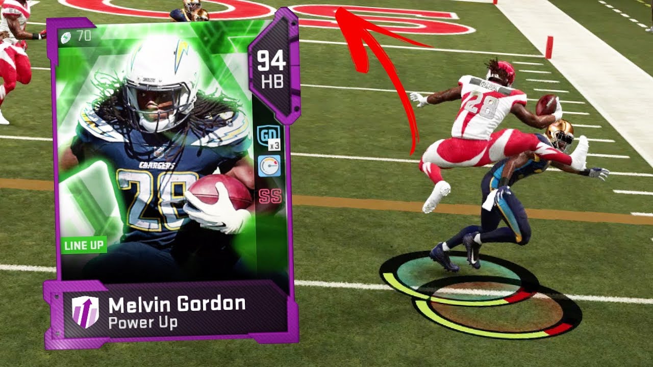 Мяч Мелвина Гордона с вращением &mdash; это нечто невероятное!! Геймплей Madden 19 Ultimate Team