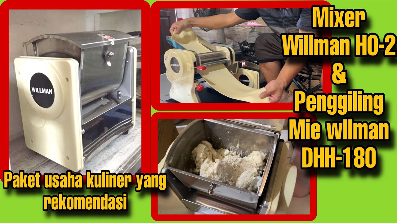 Paket Usaha penggiling adonan WILMAN DHH-180A & DOUGH MIXER HO-2