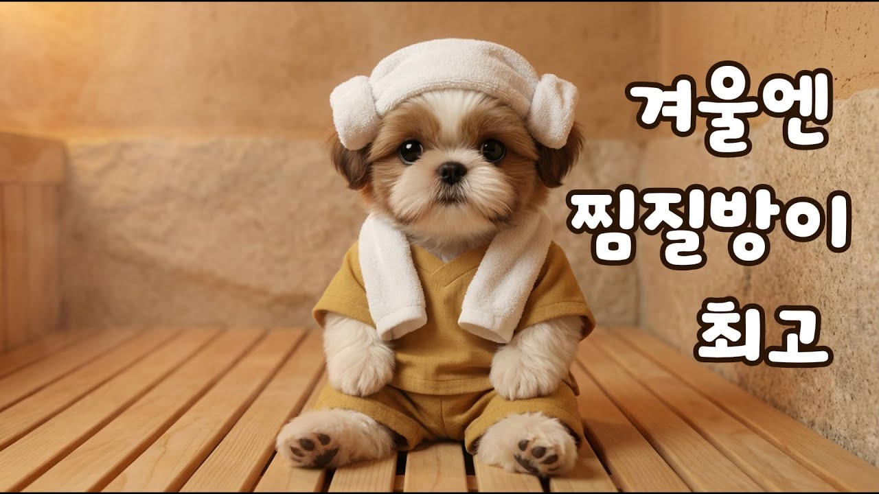 추운 날엔 찜질방에서 하루를 ♨️🐶