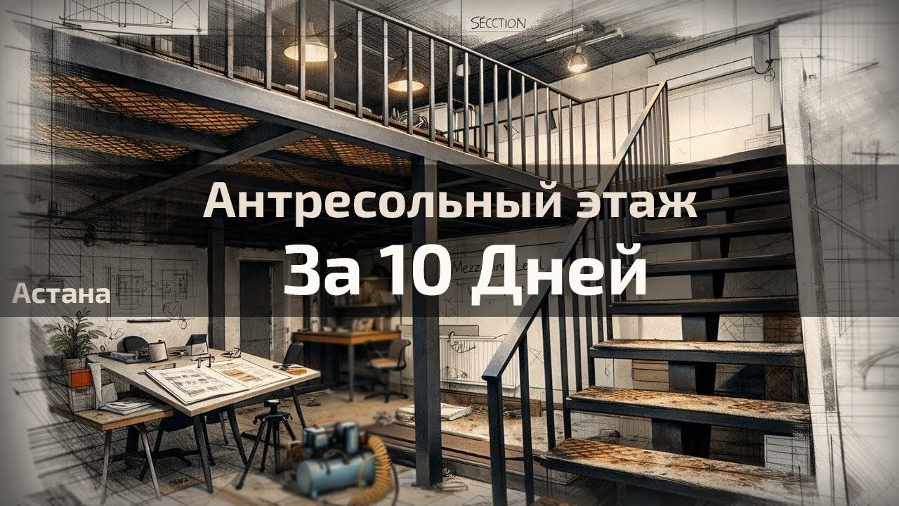 Антресольный этаж из металла: как увеличить площадь и не накосячить? #астана #сварка #welding 