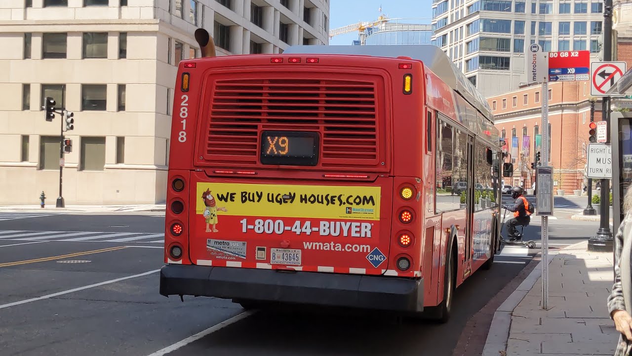 (Retired) WMATA Metrobus 2007 New Flyer C40LFR #2818 on Route X9